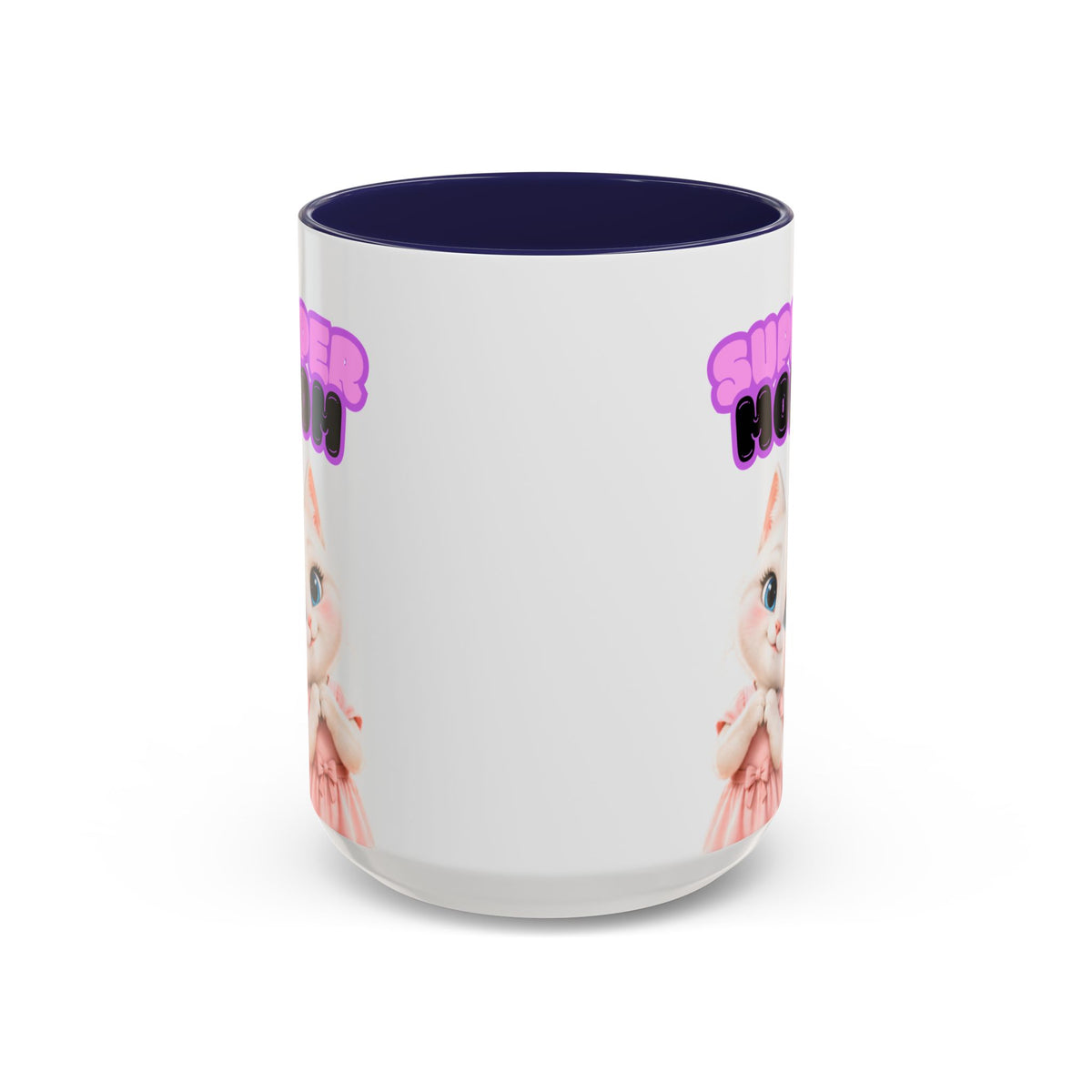 Bella the Kitten "Super Mom" Accent Ceramic Mug