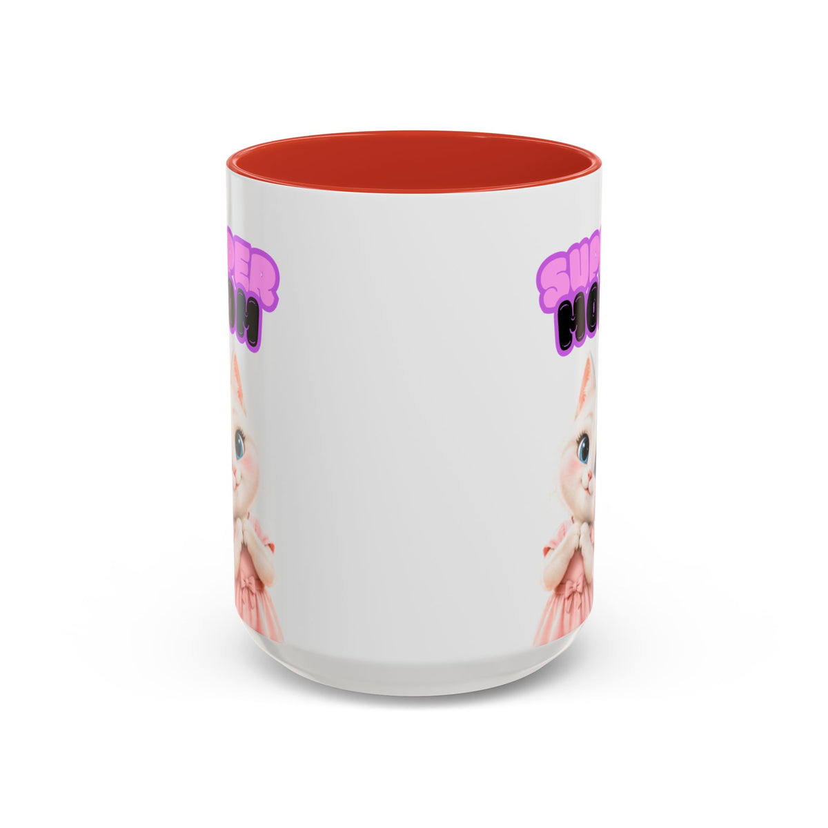 Bella the Kitten "Super Mom" Accent Ceramic Mug