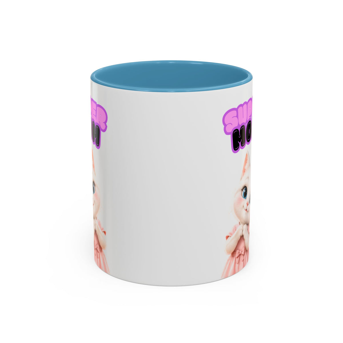 Bella the Kitten "Super Mom" Accent Ceramic Mug