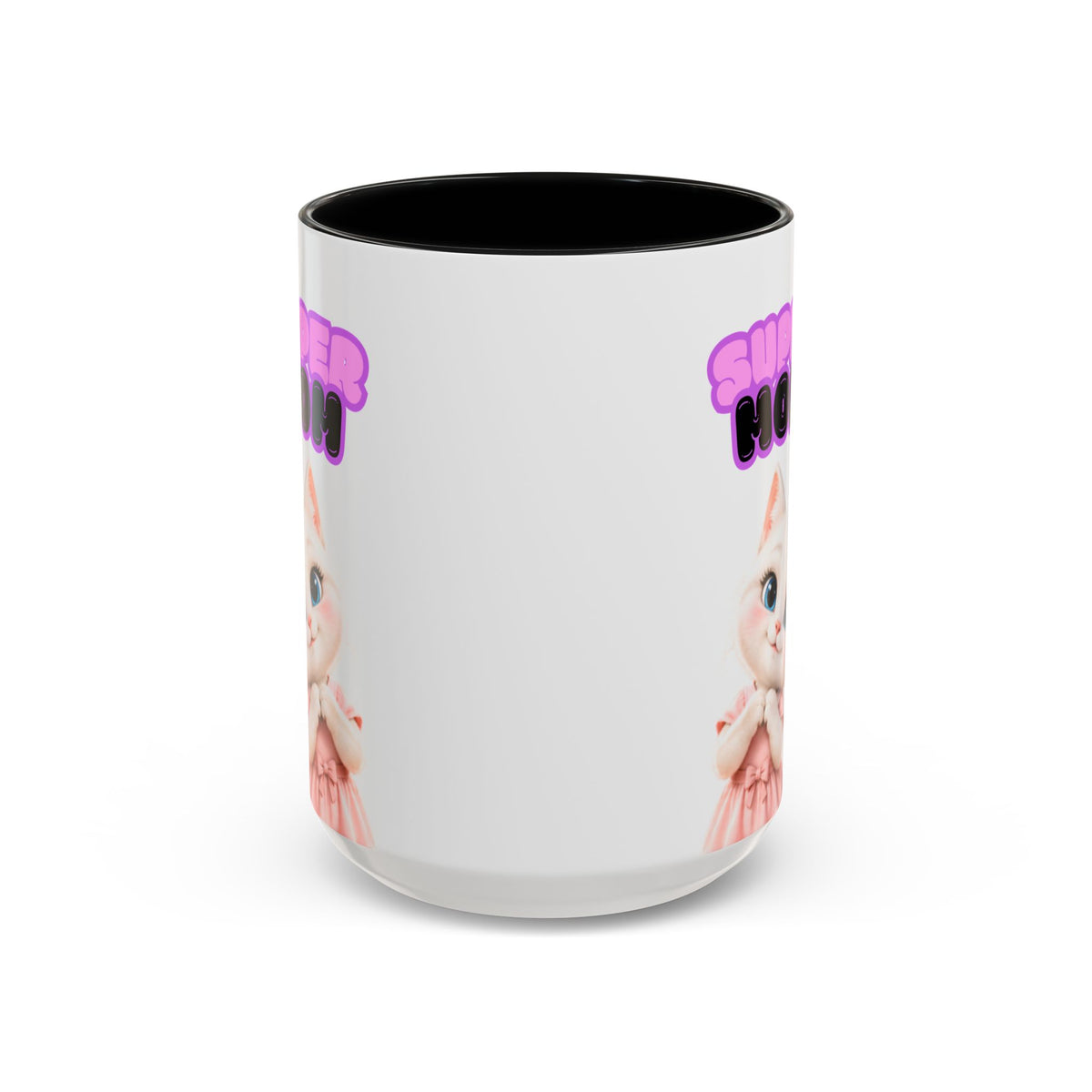 Bella the Kitten "Super Mom" Accent Ceramic Mug