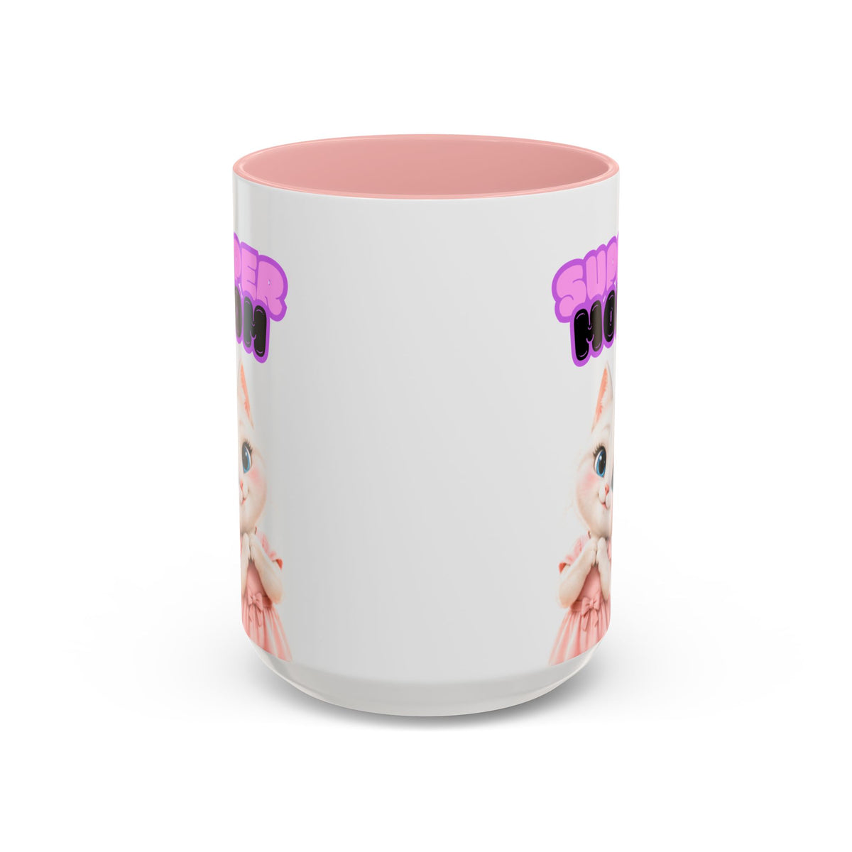 Bella the Kitten "Super Mom" Accent Ceramic Mug