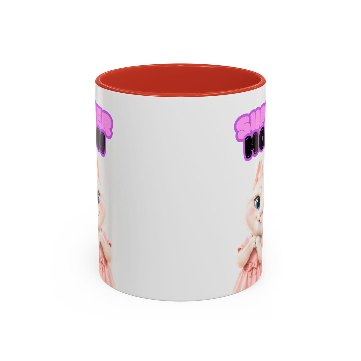 Bella the Kitten "Super Mom" Accent Ceramic Mug