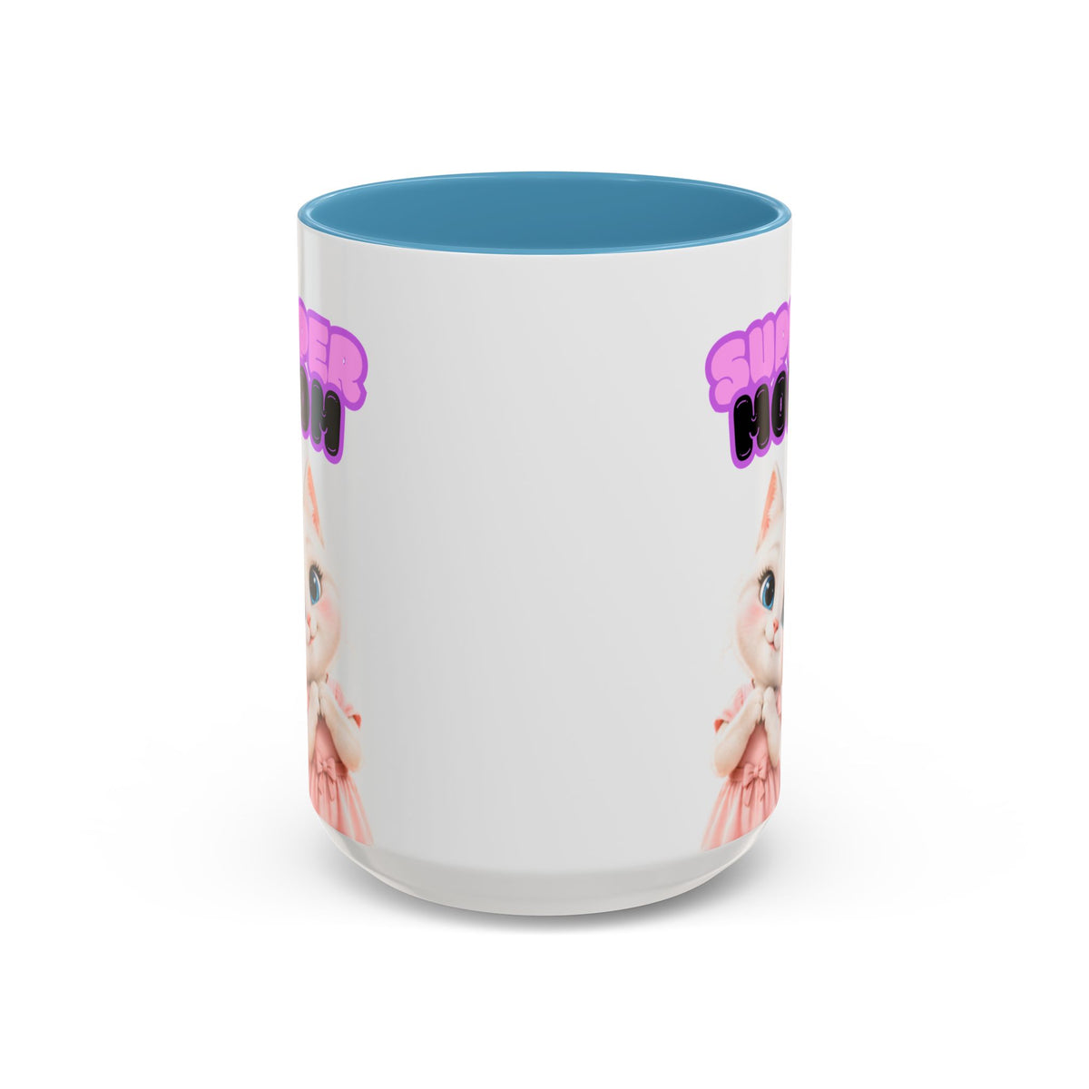 Bella the Kitten "Super Mom" Accent Ceramic Mug