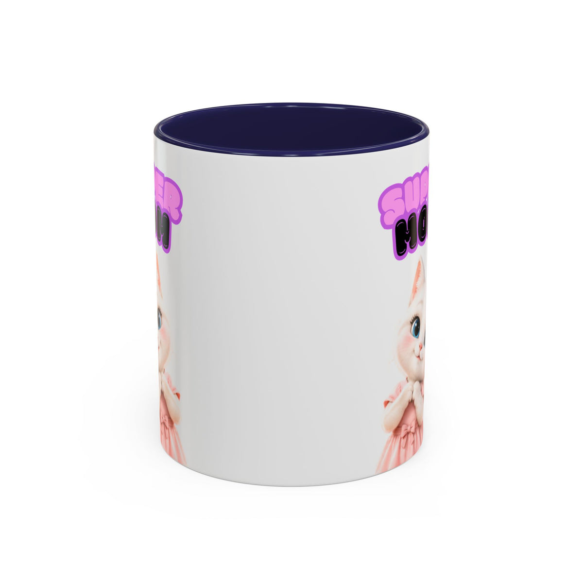 Bella the Kitten "Super Mom" Accent Ceramic Mug