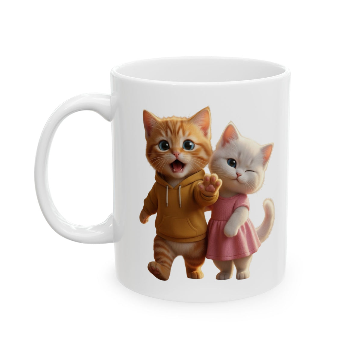Bella & Milo Cute Cat Ceramic Mug | "Eat, Play, Nap, Wreck House" Paw Mug