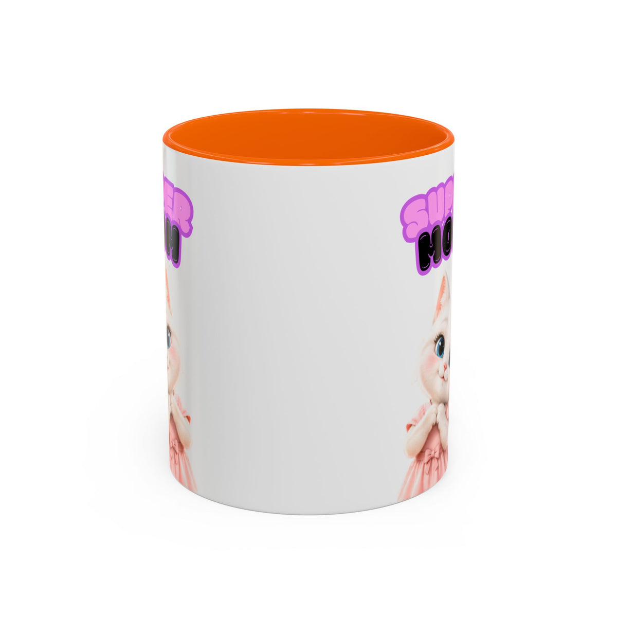 Bella the Kitten "Super Mom" Accent Ceramic Mug
